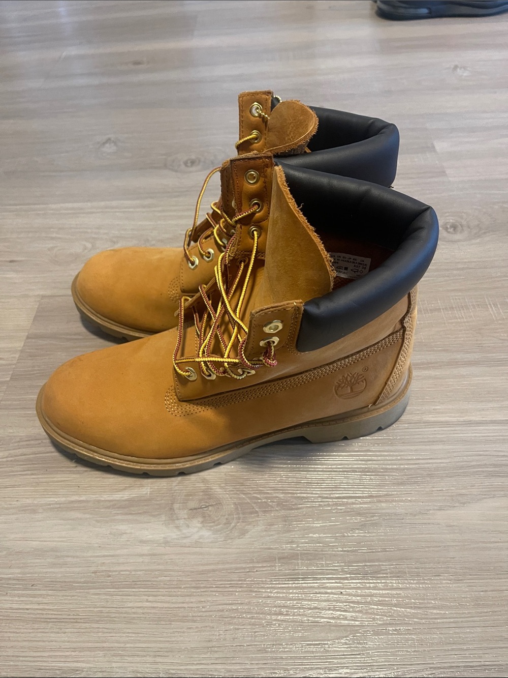 Timberland Men's Wheat Nubuck Work Boots with Black Collar